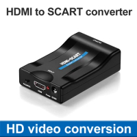 HDMI to SCART Converter HDMI Input SCART Output Adapter Composite Video HD Stereo Audio 720p / 1080p Adapter for HD DVD TV