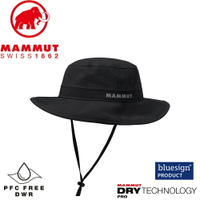 【MAMMUT 長毛象 Machu Hat 防水快乾漁夫帽《黑》】1191-02915/休閒帽/防曬帽/遮陽帽/登山