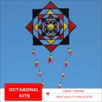 new arrival 2m Octagonal kite gossip ripstop nylon