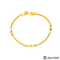 JoveGold漾金飾 波光粼粼黃金手鍊-雙鍊款