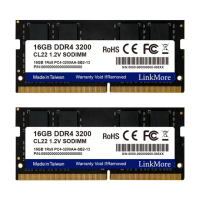 【LinkMore】DDR4 3200 32GB(16GBx2筆記型記憶體 2入組/NB專用)
