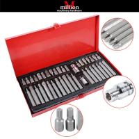 practical Hot Sale millionhardware - 40pcs / set Hex Star Spline Socket Screwdriver Bit Set 1/2 \3/8