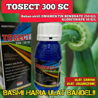 Tosect Insektisida TOSECT 300 SC - 100 ML Bahan Aktif Emamektin Benzoate 250 G/L & Klorfenapir 250 G