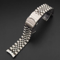 22mm Stainless Steel Watch Strap for Seiko PROSPEX SRP777 SRPA21 Curved End Solid Steel Band Men Sport Bracelet Silver WristBand