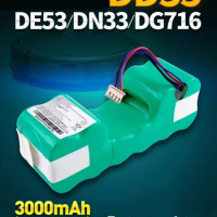 DE55 12V Ni-MH 3000mAh Battery Pack For Ecovacs Deebot DE5G DM88 902 901 610 Robotic Vacuum Cleaner Battery Parts Accessories