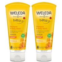 Weleda Baby Shampoo & Body Wash 200ml Twin Pack
