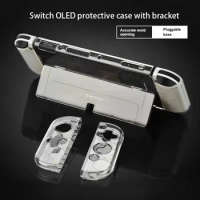 Transparent PC Case Compatible with Nintendo Switch Oled Protective Shell Clear Protector Cover for Switch Oled Accessories