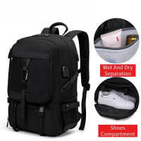 Maxmoon Ready Stock 50-80L Travel Bagpack Man Expandable Sports Backpack 17/18 Inch Laptop Waterproo