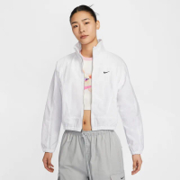【NIKE 耐吉】外套 女 運動立領外套 防潑水 寬鬆版型 AS W NSW EVRTHNG WVN RPL UV 白 HJ1000-100