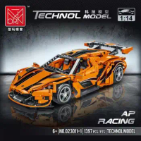 High-Tech Super Sport Car Apollo IE Model Bricks MOC Creative Fast Speed Car Building Blocks Toys for Kids Christmas Gifts