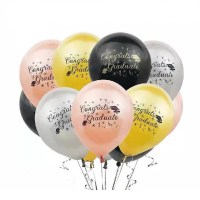 派對佈置畢業印花乳膠氣球60顆組-送打氣筒(畢業 派對 氣球 謝師宴布置 教室 佈置 典禮 拍照道具)