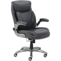 Ergonomic Executive Office Desk Chair, Adjustable Height, Tilt and Lumbar Support, 29.5"D X 28"W X 43"H,Grey