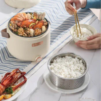 1.7L Smart Mini Rice Cooker Electric Hot Pot 1-2 Persons Student Rice Cooker Steamer Multi-function Electric Cooking Pot 220V