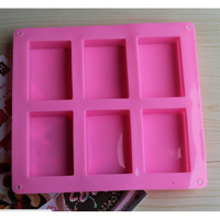 【嚴選&amp;現貨】6連 厚款 長方形矽膠模 手工皂模 矽膠模具 蛋糕 巧克力模 餅乾模 果凍模 皂模 手工皂 模具 烘焙工具