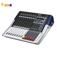 BNK Professional 8 Channel Power Mixer Amplifier And Speakers DJ Controller/Audio Console Mixer