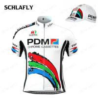 PDM 1992 Man Retro Cycling Jersey Short Sleeves CLASSIC RED Jersey maillot ciclismo schlafly Cycling cap