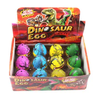 12Pcs/box Dinosaur Egg 5*7cm Larger Inflatable Magic Hatching Dinosaur Add Water Growing Dino Eggs Child Kid Toy