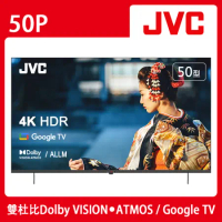 【促銷送安裝】JVC 50吋4K HDR GoogleTV雙杜比連網液晶顯示器(50P)