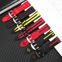 Substitute  Super Master Silicone Watch Strap Seiko Xitiecheng   Ferrari   Miya Kasai Waterproof Spo