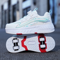 Moven แท้สี่ล้อ Heelys เด็กชายและเด็กหญิงรอกรองเท้าขนาดเล็กสี่ล้อโดยไม่ต้องแสงนักเรียนรองเท้าสเก็ต R