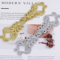 Chinese Cheongsam Knot for Frog Buttons Gold Wire Buckle Button Sewing Fasteners