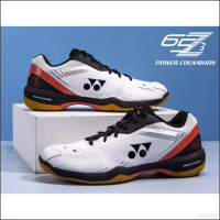 Kasut Badminton, Yonex Power Cushion 65Z3 Putih Merah, Untuk Lelaki dan Wanita, Berkualiti Tinggi, 1