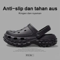 LOFAVER - Sandal Slip On Sandal Crocs 2511 Sandal Kodok Unisex Pria dan Wanita Anti Slip 42-43 Hitam