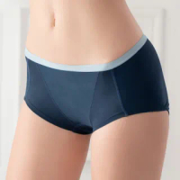 【Wacoal 華歌爾】運動安定褲 M-3L中低腰三角褲 女神不卡卡-好動安心褲-NS23802N(冰酷藍)