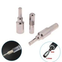 12pcs 4mm hingga 6.3mm Hex Transducer Adapter Socket Bahagian Magnet untuk skru skru skru Bit Bit