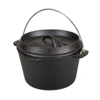 Seasoned Cast Iron Dutch Oven Flat Bottom ceramic cookware pots for cooking