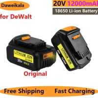2024 for DeWalt 20V 12.0Ah Replacement Tool Battery Max 20V 5A 20Volt DCB184 DCB181 DCB182 DCB200 18650Battery + 3A Charger