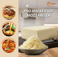 500G Phô Mai Khối Mozzazzella Kéo Sợi_ Làm Pizza, Hotdog,...