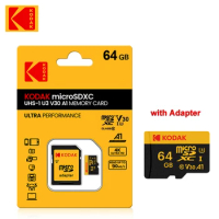 KODAK Micro SD 128GB 256GB Flash Memory Card 32GB 64GB U3 TF Card 4K Class 10 Tarjeta MicroSD Card V30 UHS-I Card Free Shiping