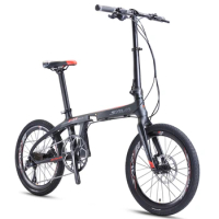 SAVA Carbon Fiber Folding Bike 22 Speed/20 Speed/9 Speed, Adult Outdoor Cycling Bike 20 Inch Dual Disc Brakes