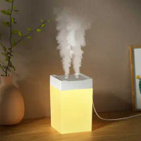 Night Light Air Humidifier Ultrasonic Mini Aromatherapy Diffuser Portable Sprayer Essential Oil Atomizer LED Night Lamp for Home