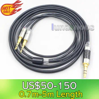 LN007130 Black 99% Pure PCOCC Earphone Cable For Oppo PM-1 PM-2 Planar Magnetic 1MORE H1707 Sonus Faber Pryma