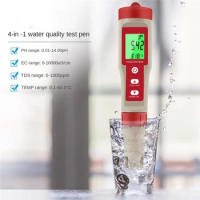 4-In-1 Digital PH Meter with PH/TDS/EC/Temp Function for Hydroponics,For Nutrients Growing, Indoor Garden,Brewing, Pool,