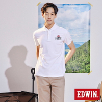 EDWIN 男款 日落基本Basic短袖POLO衫 (白色)