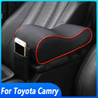 Leather Car Armrest Pad Auto Central Console Seat Box Mat Cushion Pillow Cover For Toyota Camry XV10 XV20 XV30 XV40 XV50 XV70