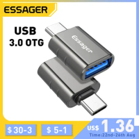 Essager USB Type C OTG Adapter USB 3.0 To USB C Male Converter For Samsung S20 Xiaomi mi 9 10 USB-C Female Connector Adaptador