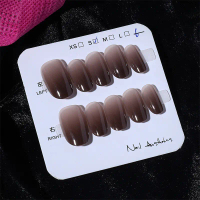 10Pcs Shining Cat Magnetic Press On Nail Pretty Fake Nails Detachable Full Nail Tips Wearable Fake N