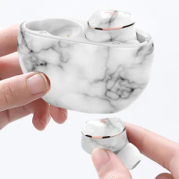 True Wireless Bluetooth Earbuds Luxury Marble Headphone Built-in Microphones Excellent Active Noise Cancelling Wireless Headset