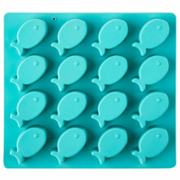 《EXCELSA》16格小魚製冰盒(藍) | 冰塊盒 冰塊模 冰模 冰格