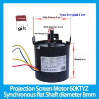 220V 25W Projection Screen Motor 60KTYZ Permanent Magnet Synchronous flat Electric Silver Screen Cloth Lifting Motor