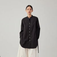 【giordano ladies】前短後長側開衩襯衫(02345017)