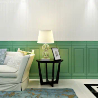 1/10PCS Self-adhesive French Retro Green Wainscoting Siding Wallpaper Background Wallpaper Three-dimensional Wall Stickers