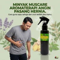 Minyak Muscare Aromatherapy untuk Angin Pasang atau Hernia - Essential