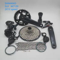SHIMANO DEORE SLX M7100 M7120 Groupset 26-36T 170 175mm Crankset Mountain Bike Groupset 2x12-Speed 10-45T 24S group kit