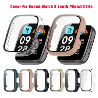 Case + Glass For Xiaomi Redmi Watch 3 Lite Active Smart Watch Bumper Screen Protector Cover For Redmi Watch 3 Youth Case