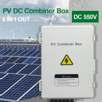 PV Combiner Box 6 String 550V DC Circuit Breaker For Solar Panel IP65 Set Photovoltaic Combiner Box For Solar Power Station